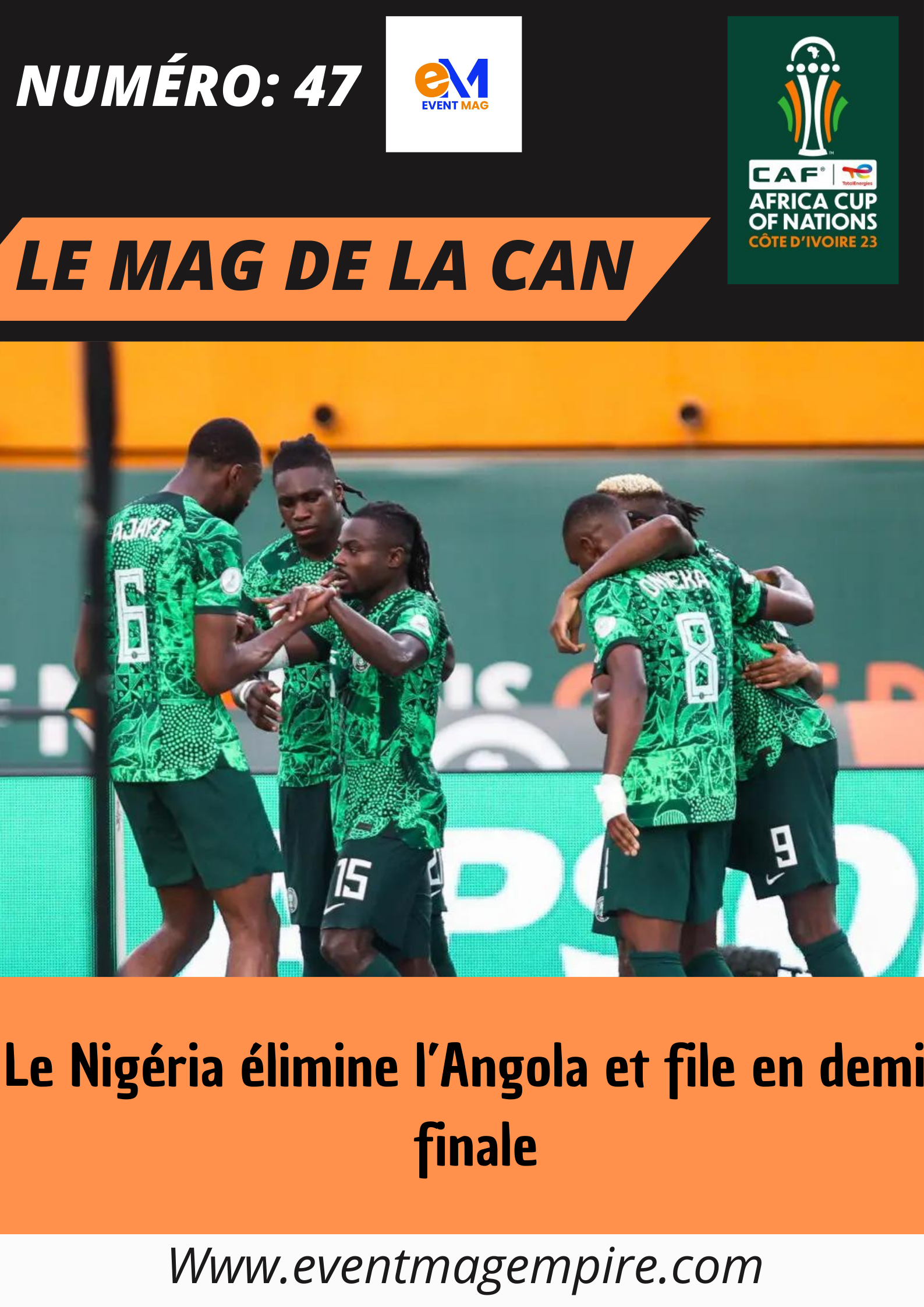 Le Nigeria élimine l’Angola